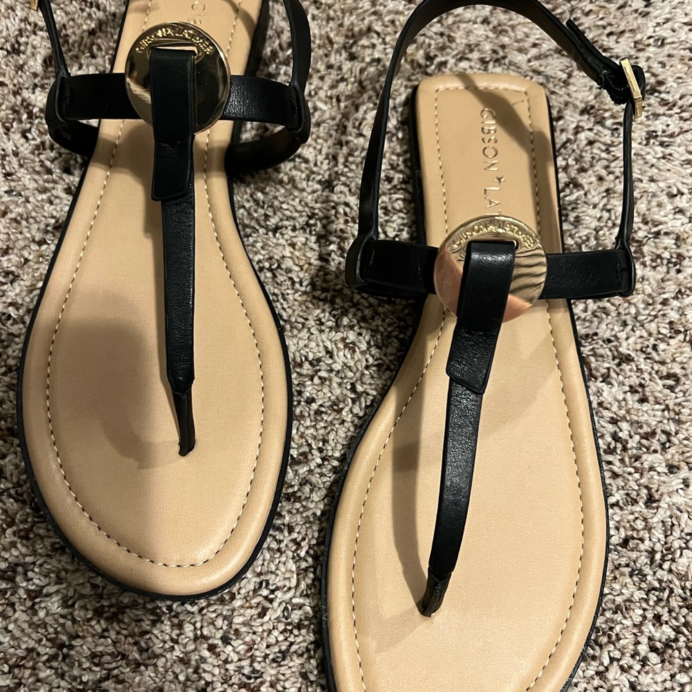 “NEW” Women’s 10 M Gibson Latimer - Patent Black Sandals